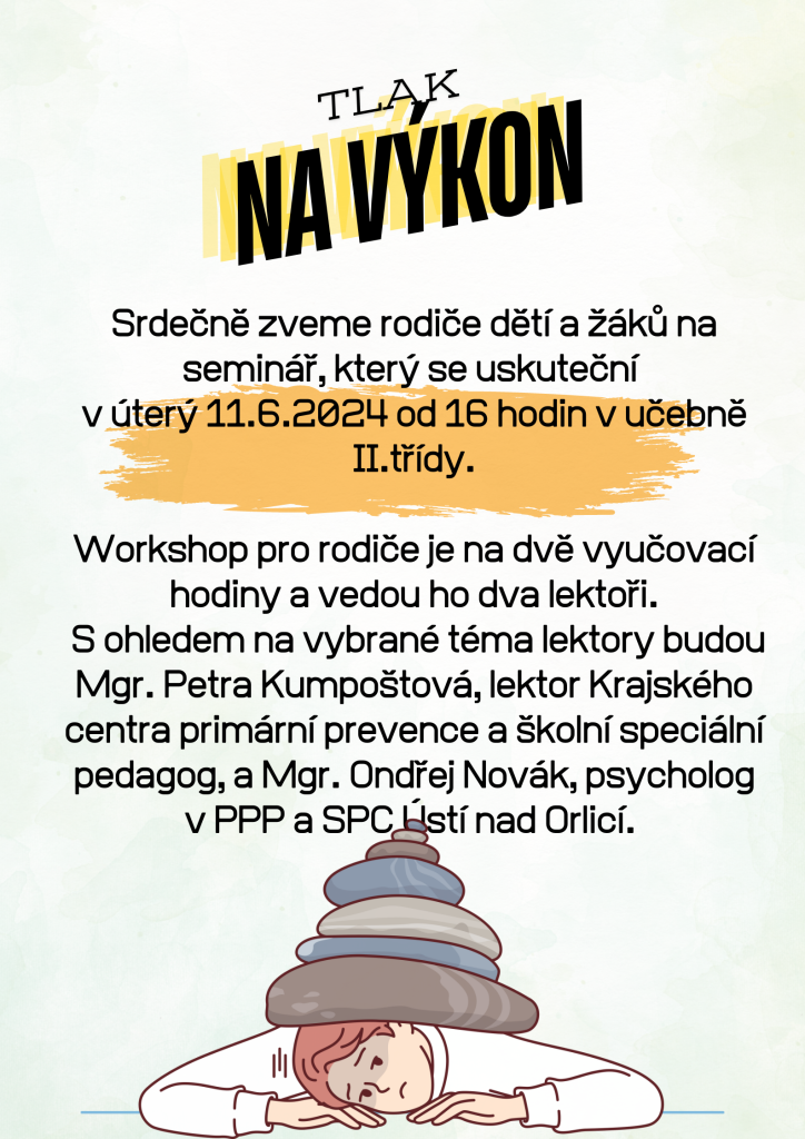 plakát  tlak na výkon