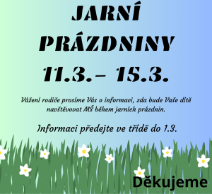 Plakát jarní prázdniny