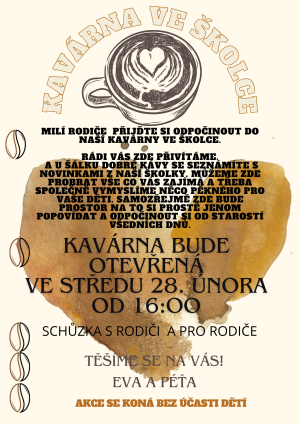 plakát ke kavárně ve školce